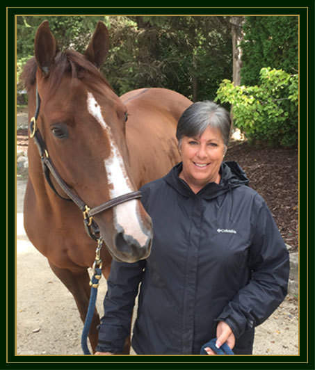 Lorrie Canady is the lead horse trainer at Galway Form. Lorrie With Horse